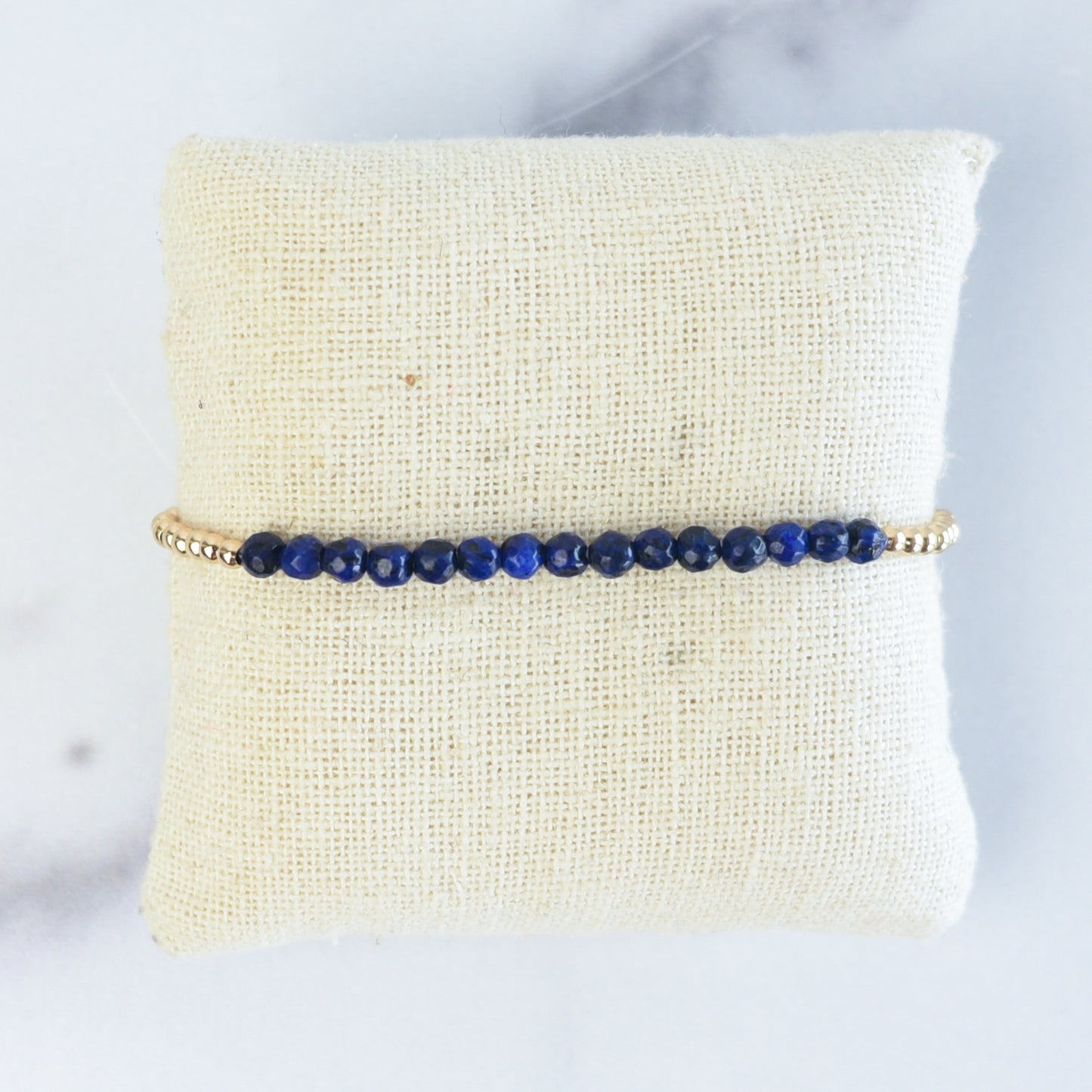 Semi Precious Stone and Beaded Stretch Bracelet