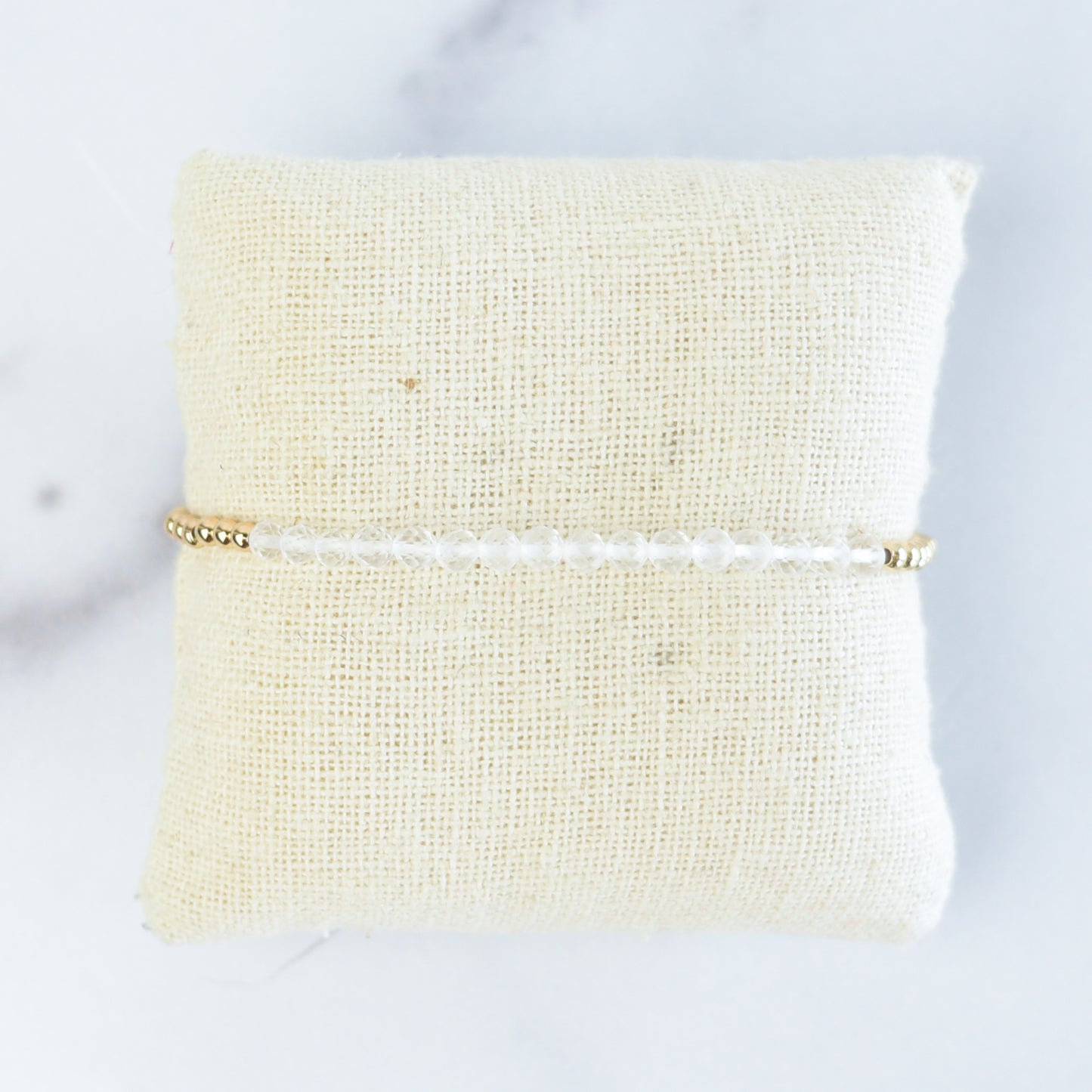 Semi Precious Stone and Beaded Stretch Bracelet
