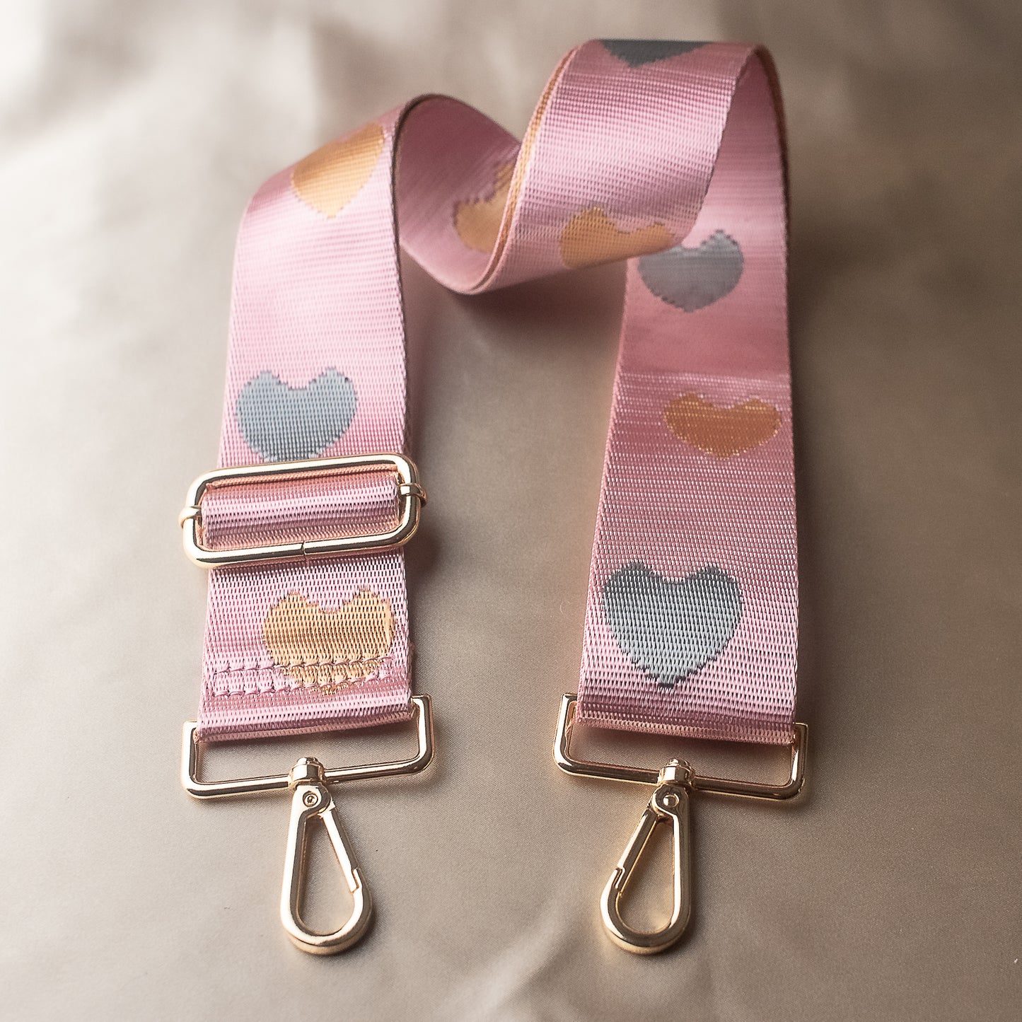 Pink Hearts Purse Strap