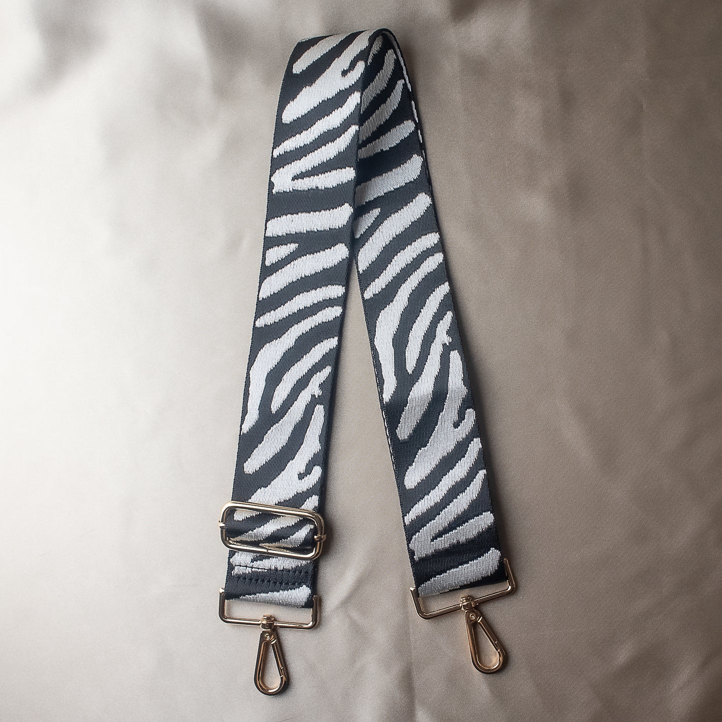 White Tiger Striped Purse Strap