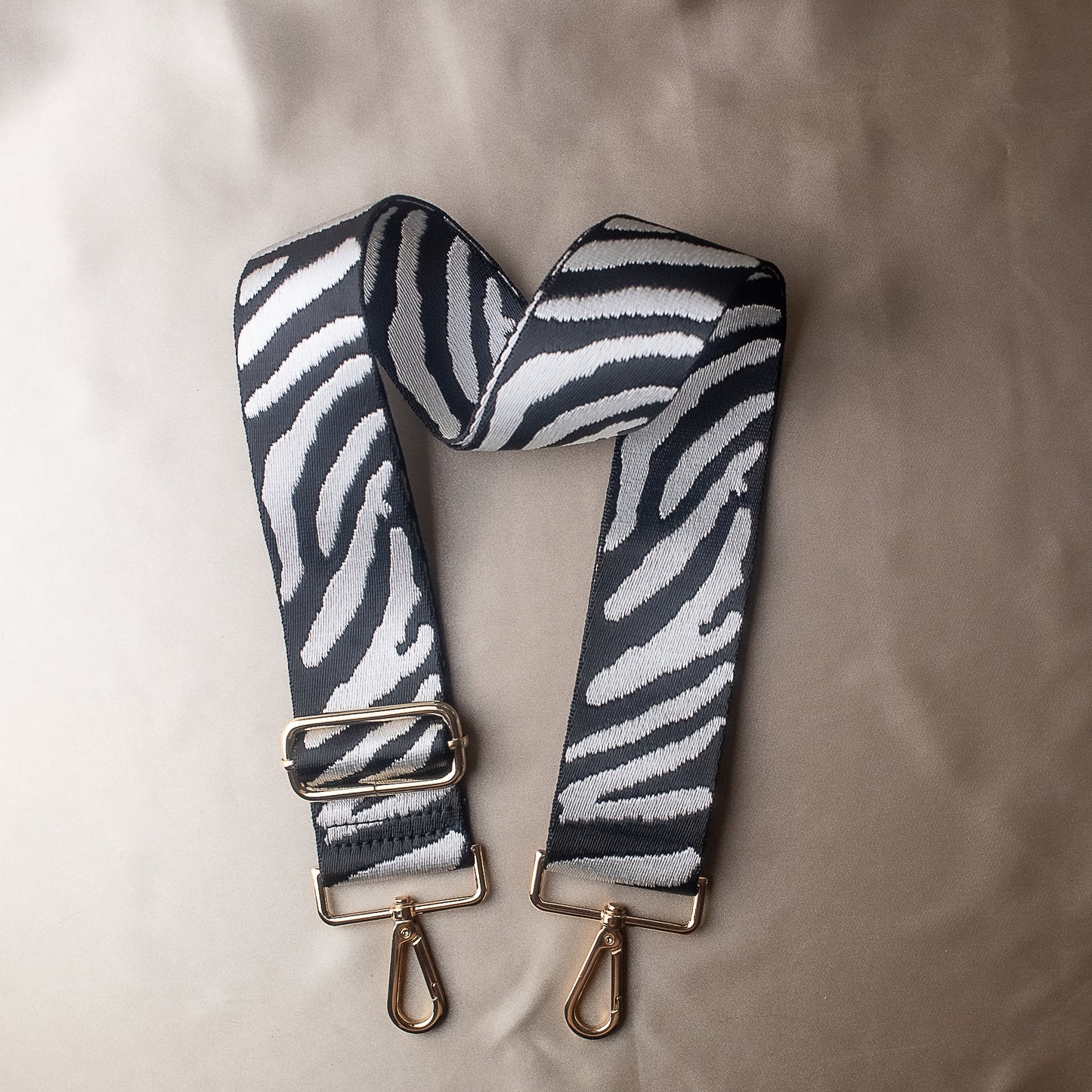 White Tiger Striped Purse Strap