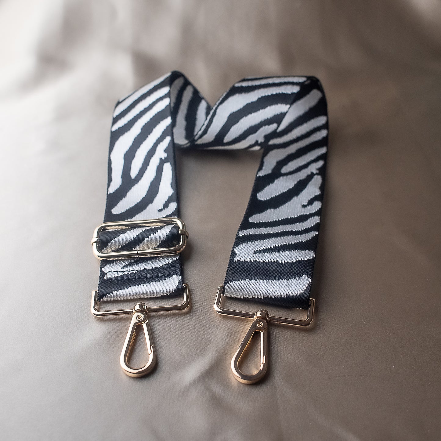 White Tiger Striped Purse Strap