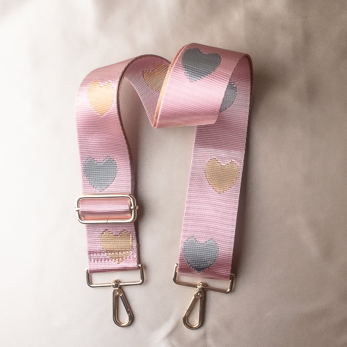 Pink Hearts Purse Strap