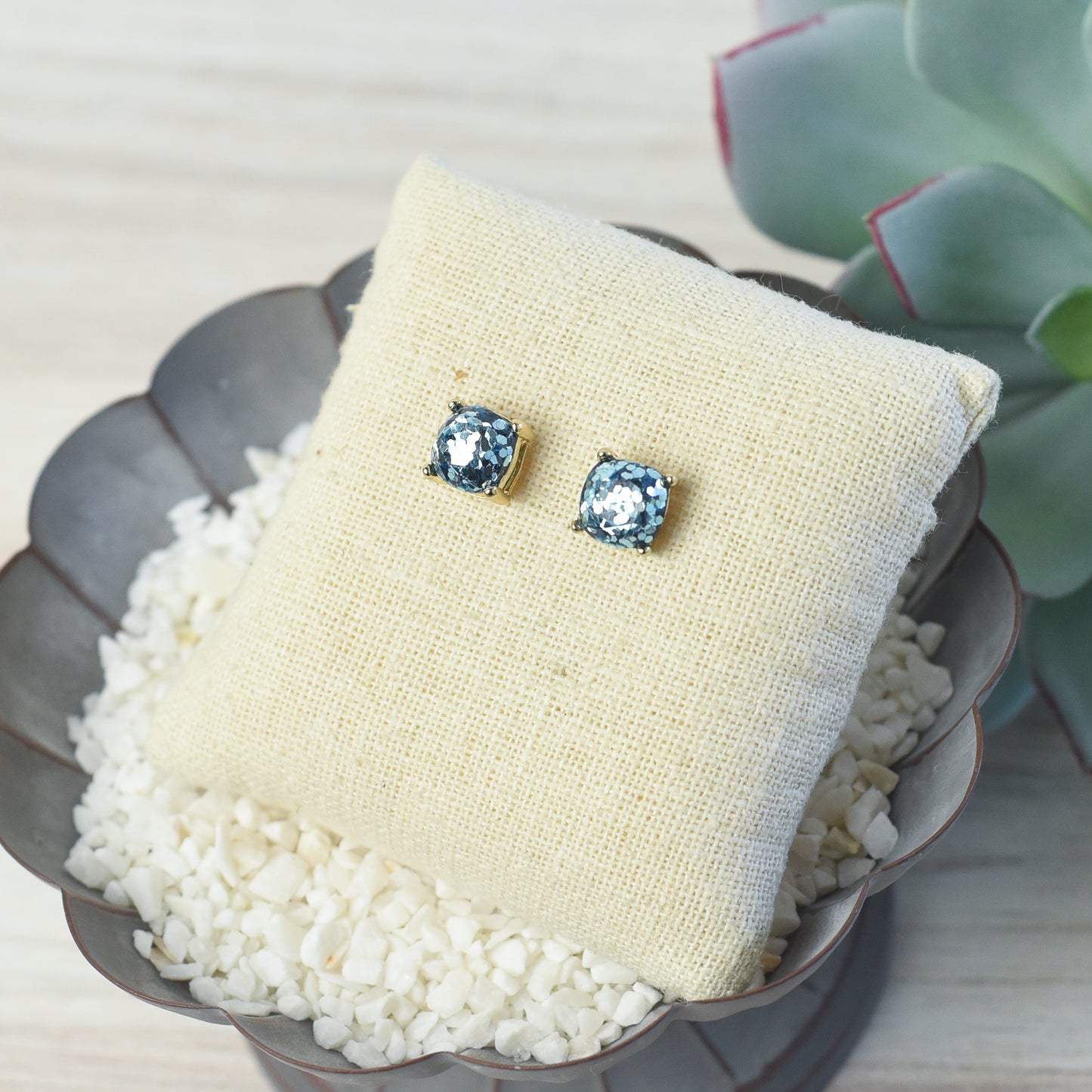 Glitter Studs Earrings