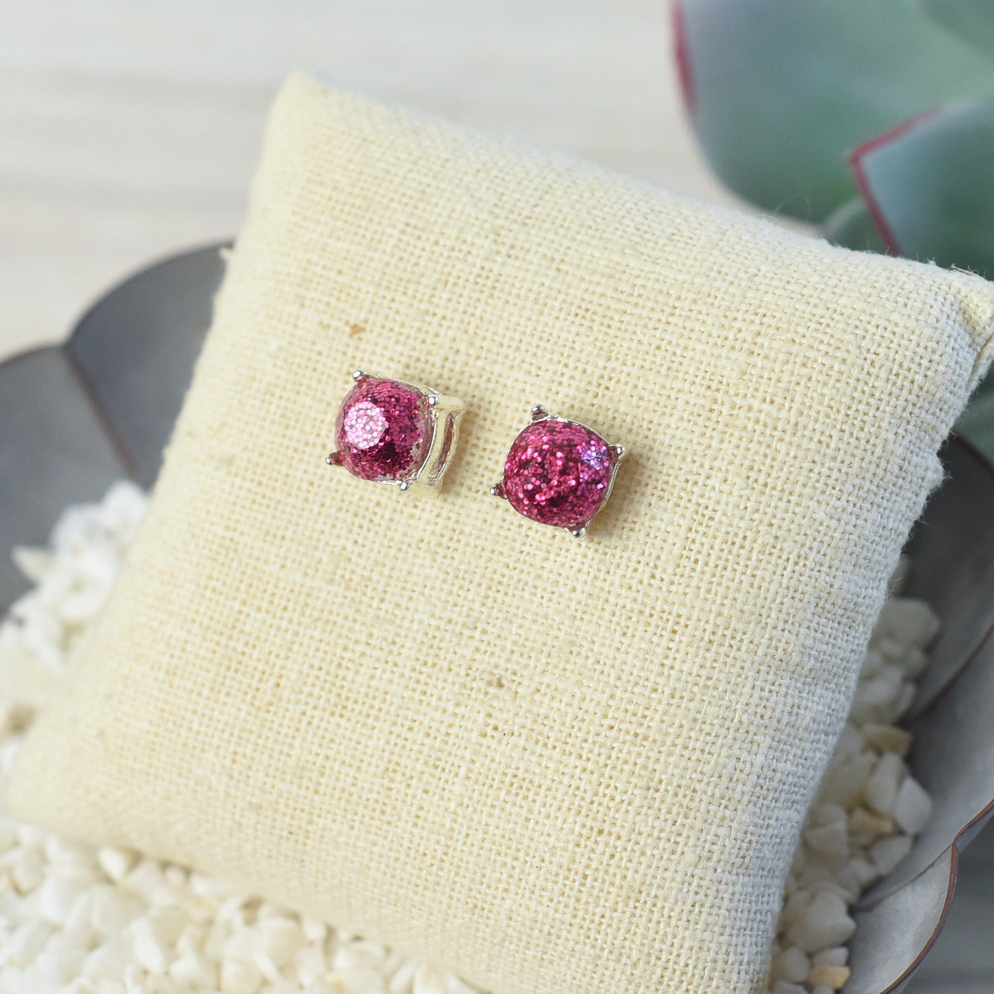 Glitter Studs Earrings