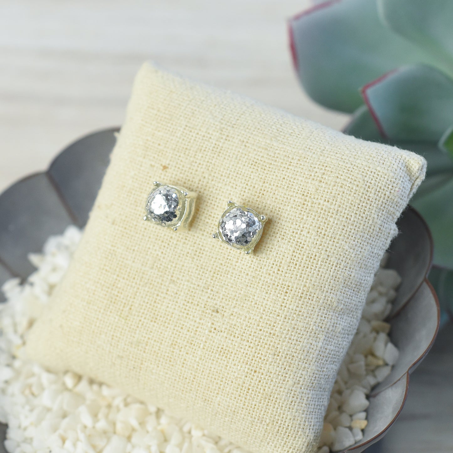 Glitter Studs Earrings