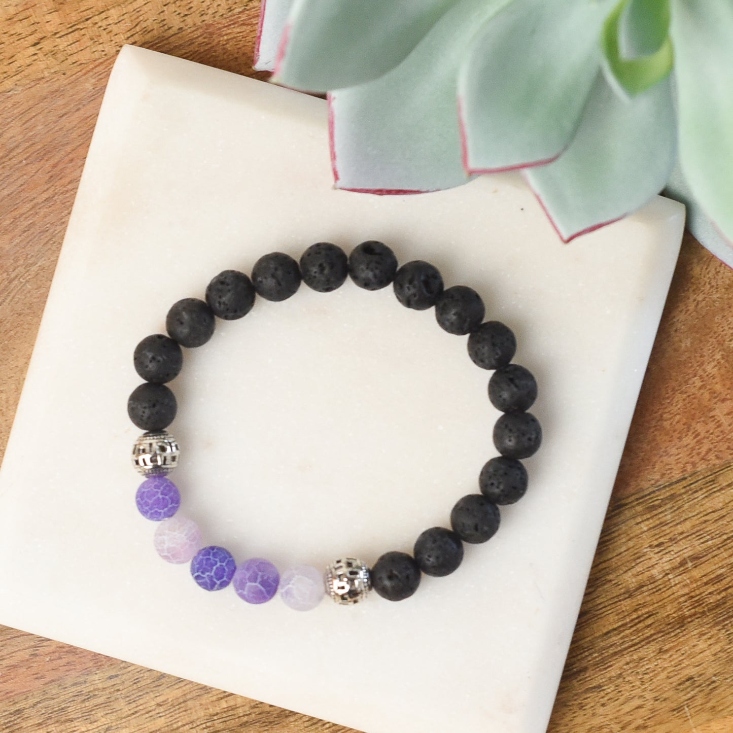 Lava Stone Diffuser Stretch Bracelet Set (Individuals or Assorted set of 6)