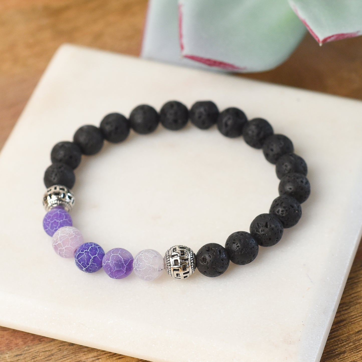 Lava Stone Diffuser Stretch Bracelet Set (Individuals or Assorted set of 6)