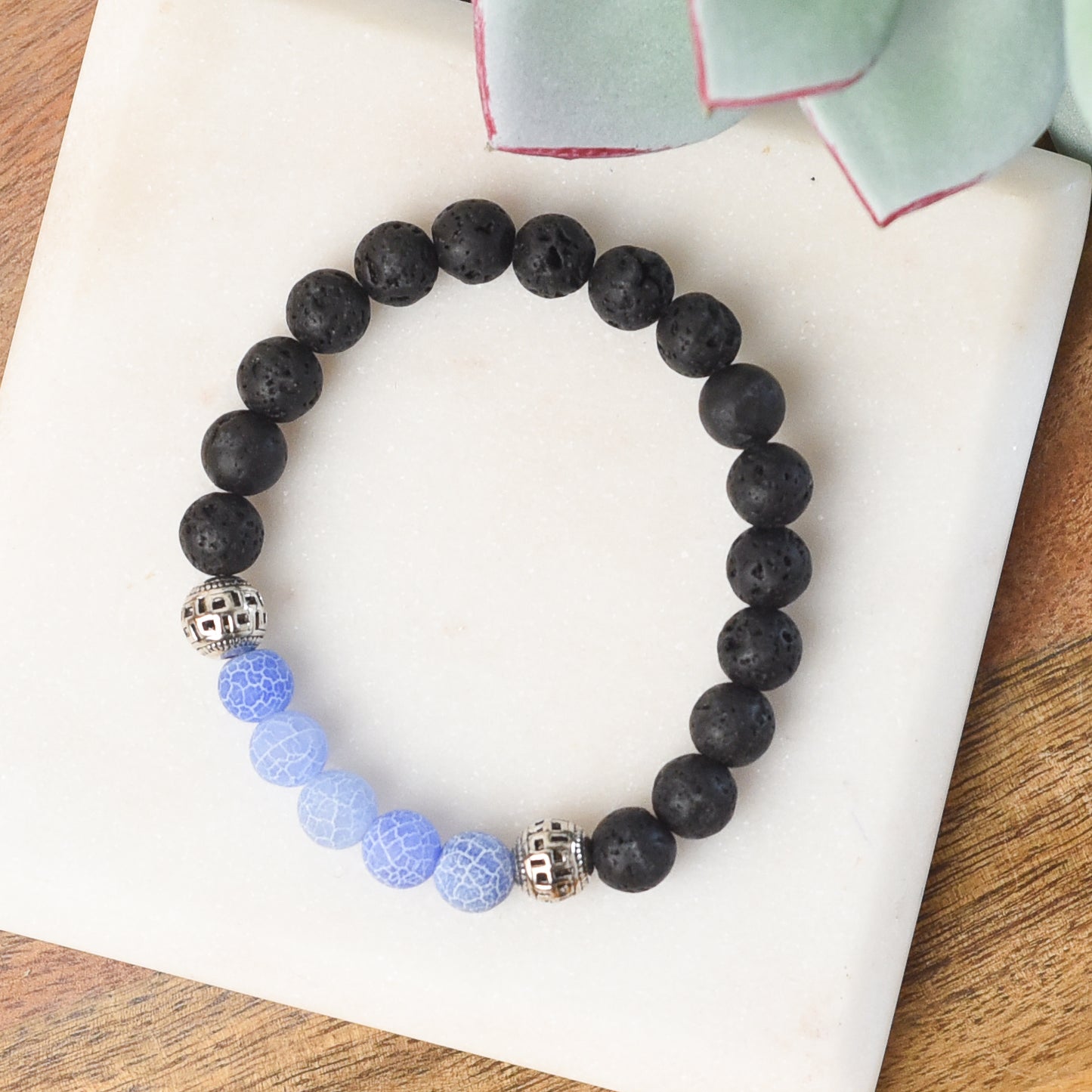 Lava Stone Diffuser Stretch Bracelet Set (Individuals or Assorted set of 6)