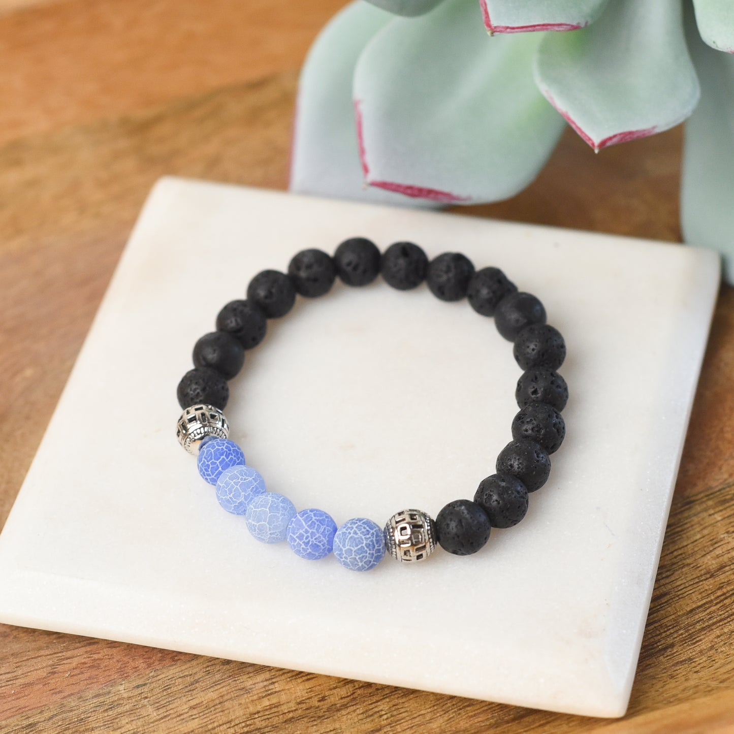 Lava Stone Diffuser Stretch Bracelet Set (Individuals or Assorted set of 6)