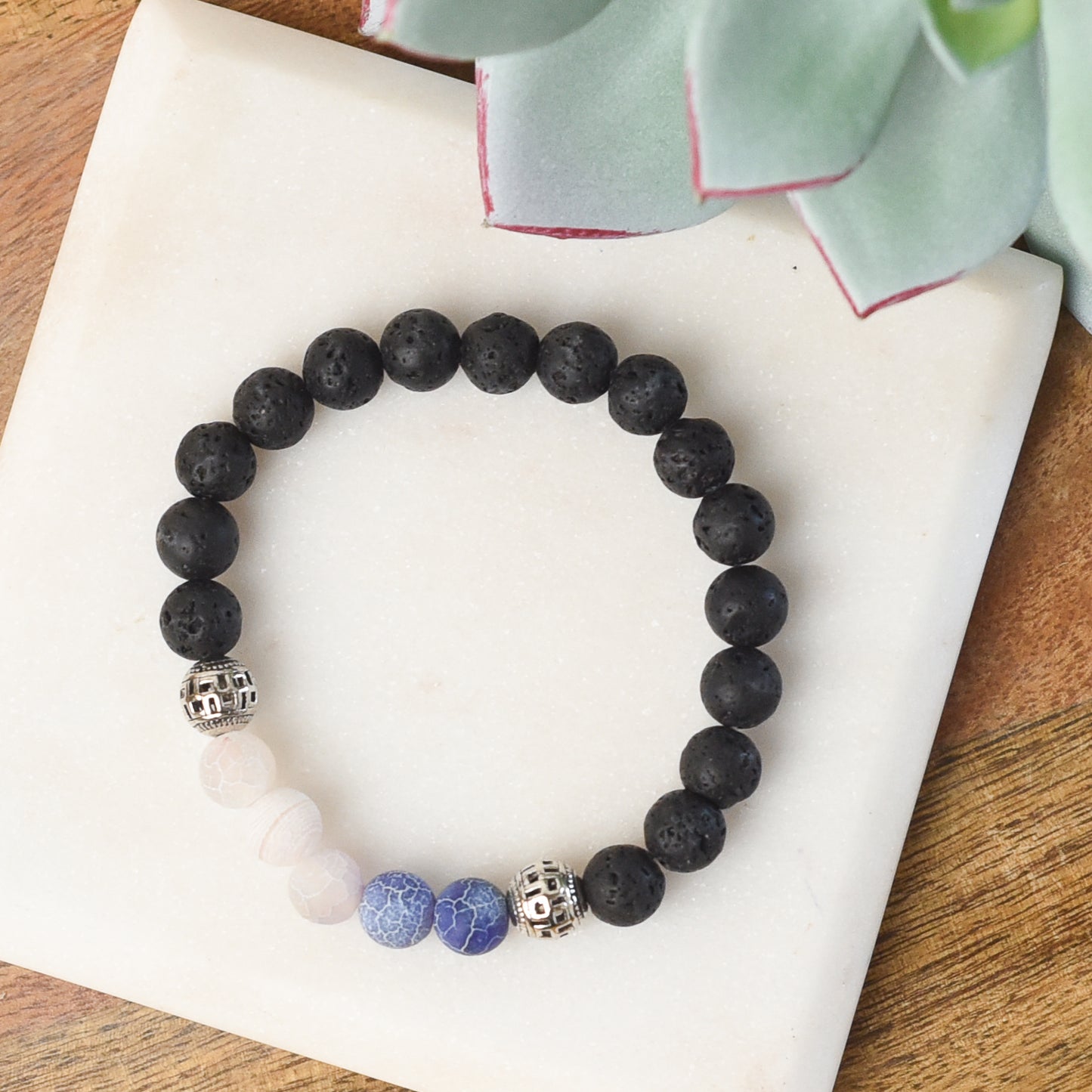 Lava Stone Diffuser Stretch Bracelet Set (Individuals or Assorted set of 6)