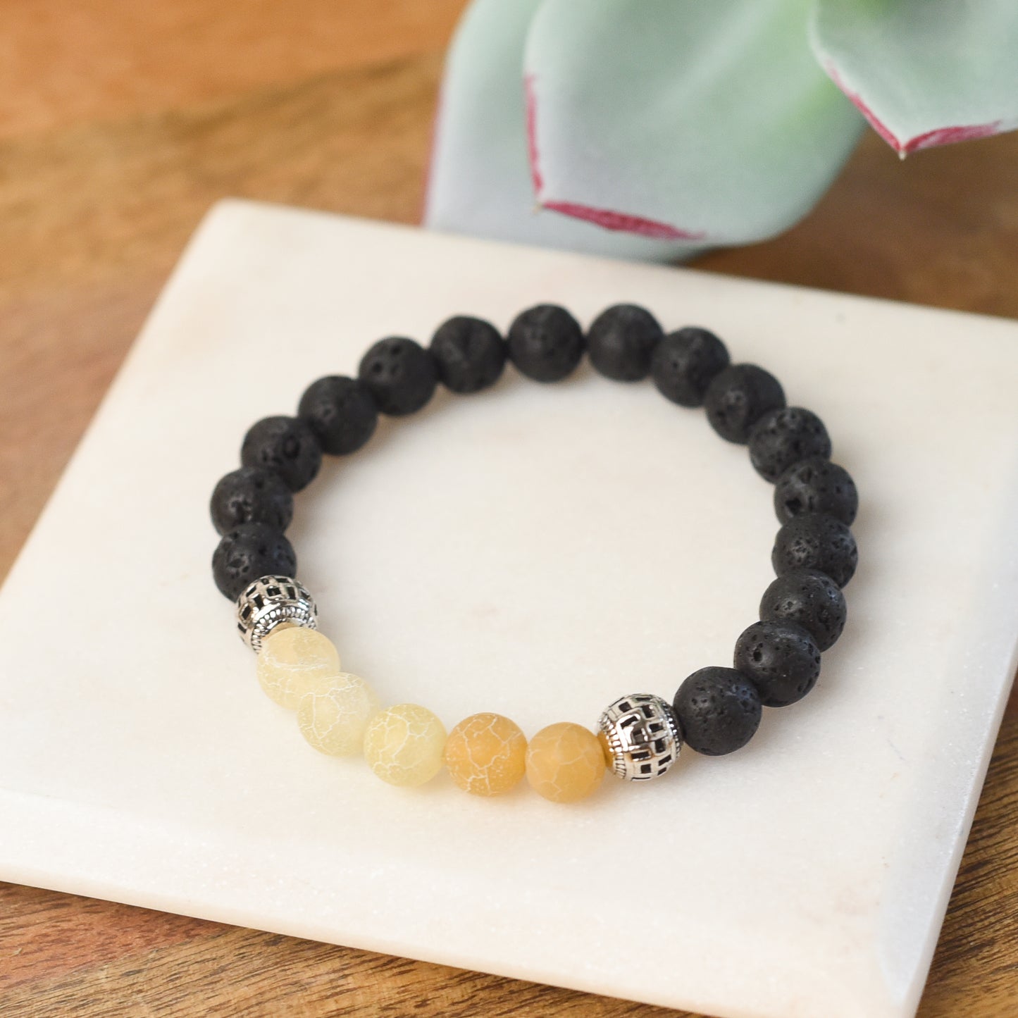 Lava Stone Diffuser Stretch Bracelet Set (Individuals or Assorted set of 6)