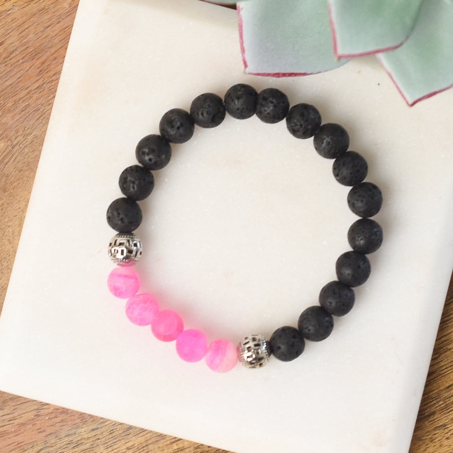 Lava Stone Diffuser Stretch Bracelet Set (Individuals or Assorted set of 6)