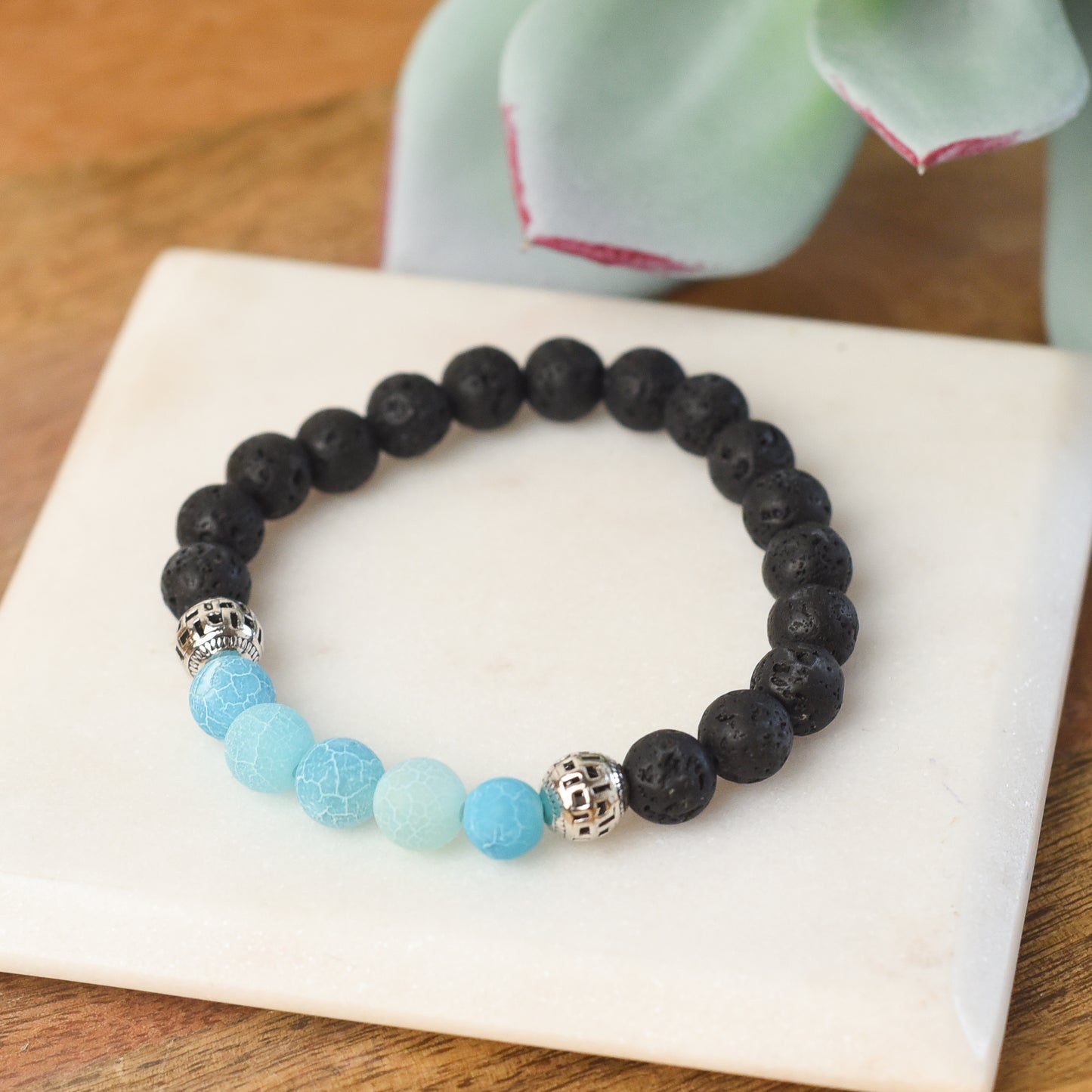 Lava Stone Diffuser Stretch Bracelet Set (Individuals or Assorted set of 6)
