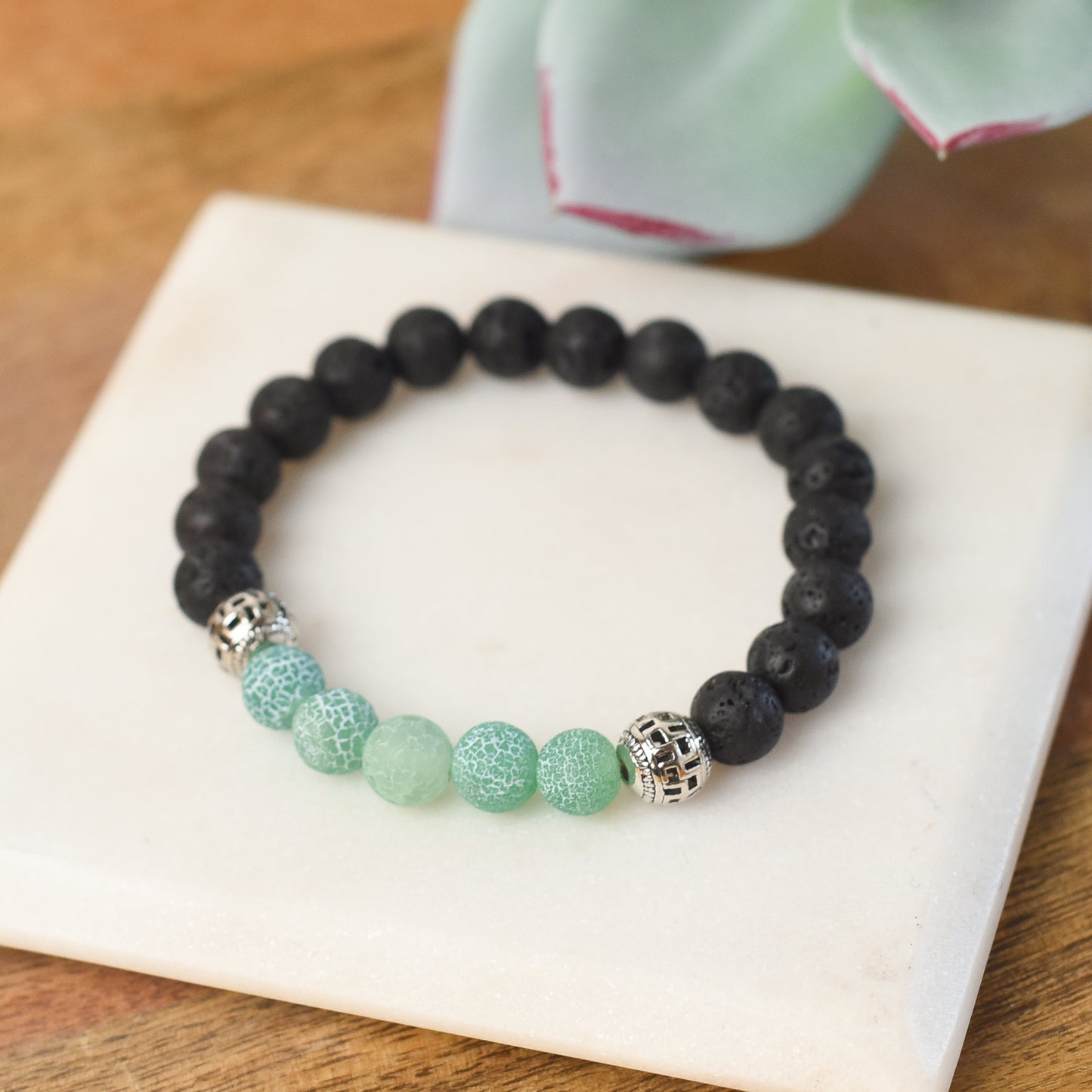 Lava Stone Diffuser Stretch Bracelet Set (Individuals or Assorted set of 6)