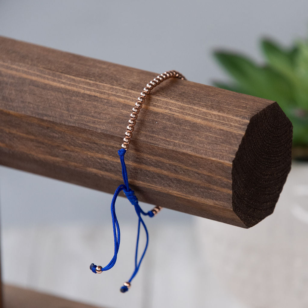 Stevie Tiny Bead Adjustable Silken Cord Bracelet: In Three Styles