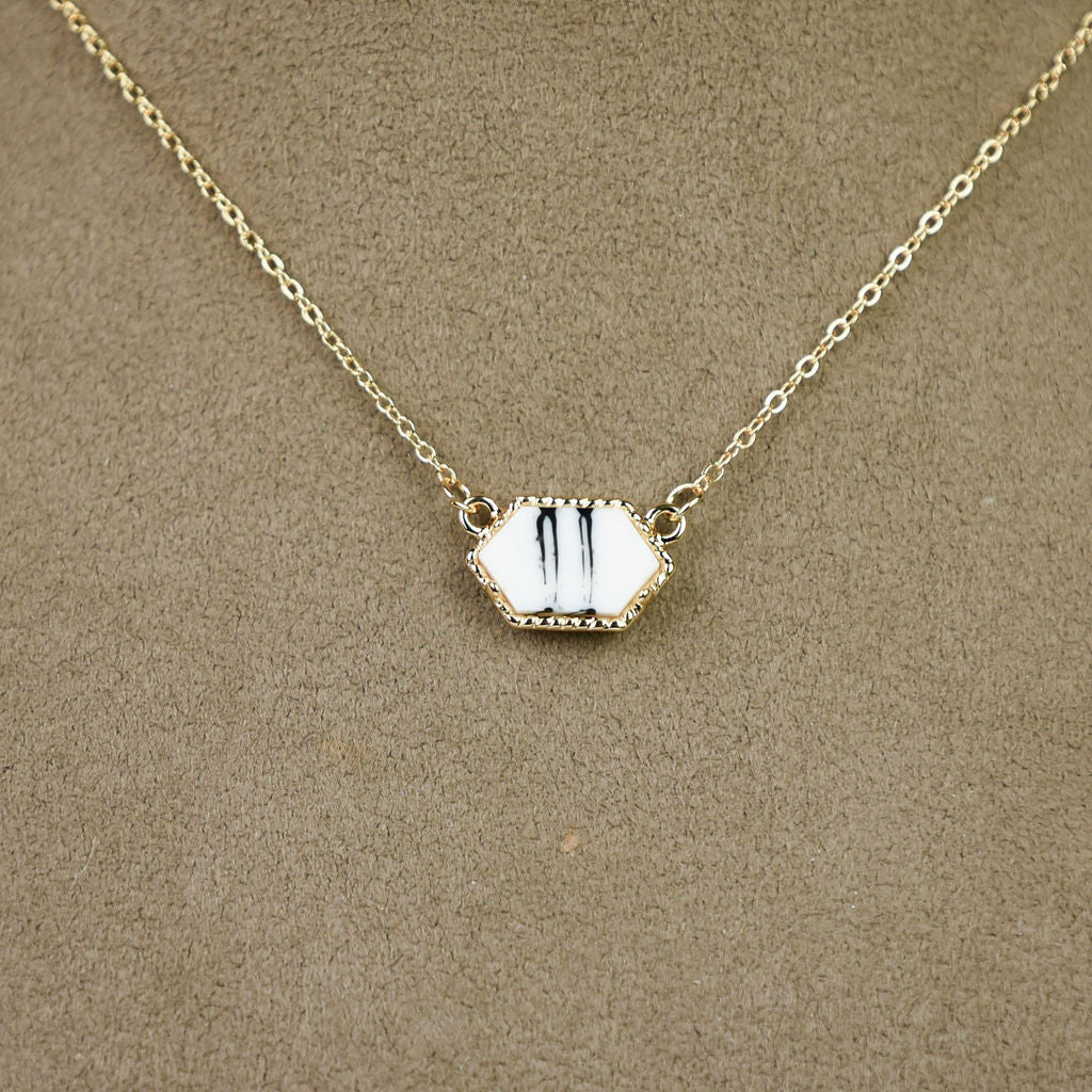 Annabelle Pendant Necklace with Gold Setting