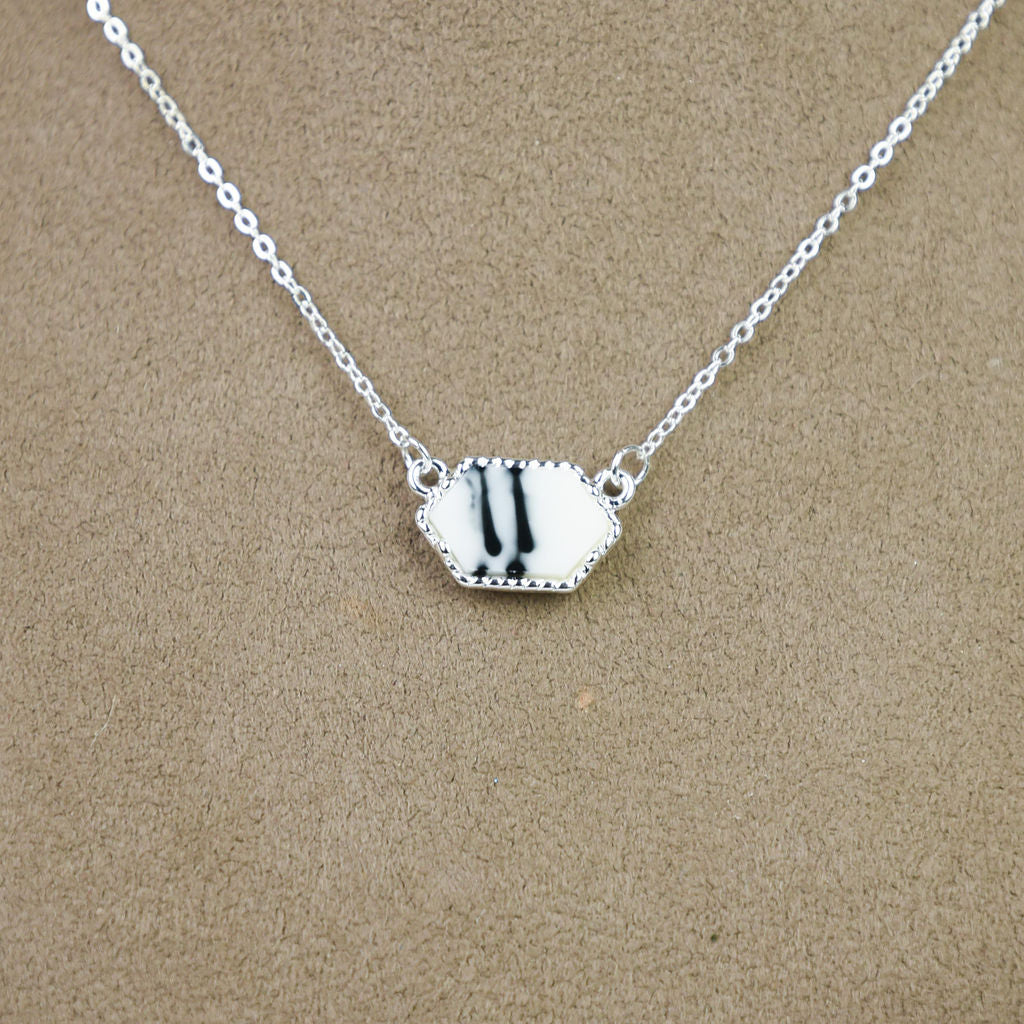 Annabelle Pendant Necklace with Silver Setting