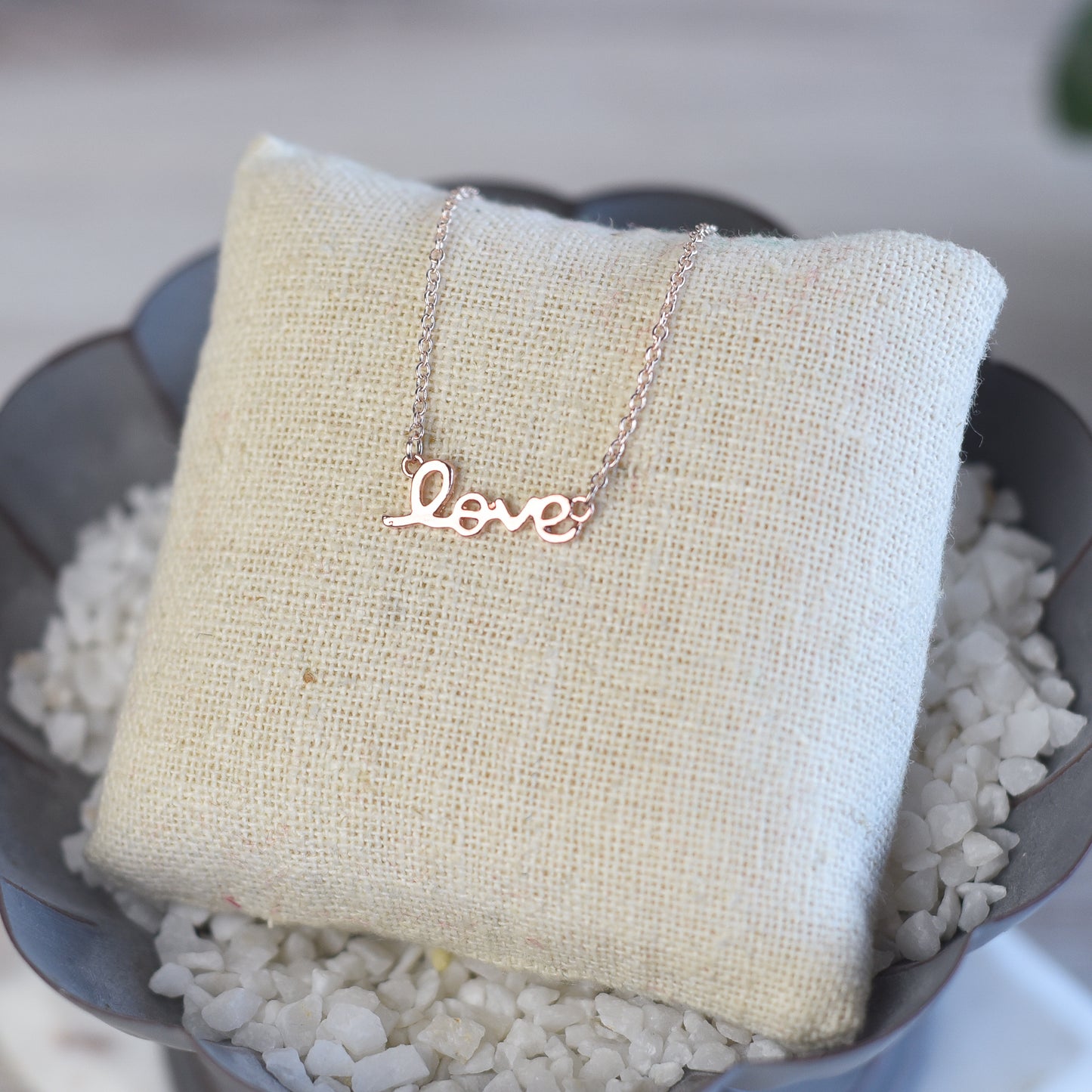Script Love Pendant Necklace