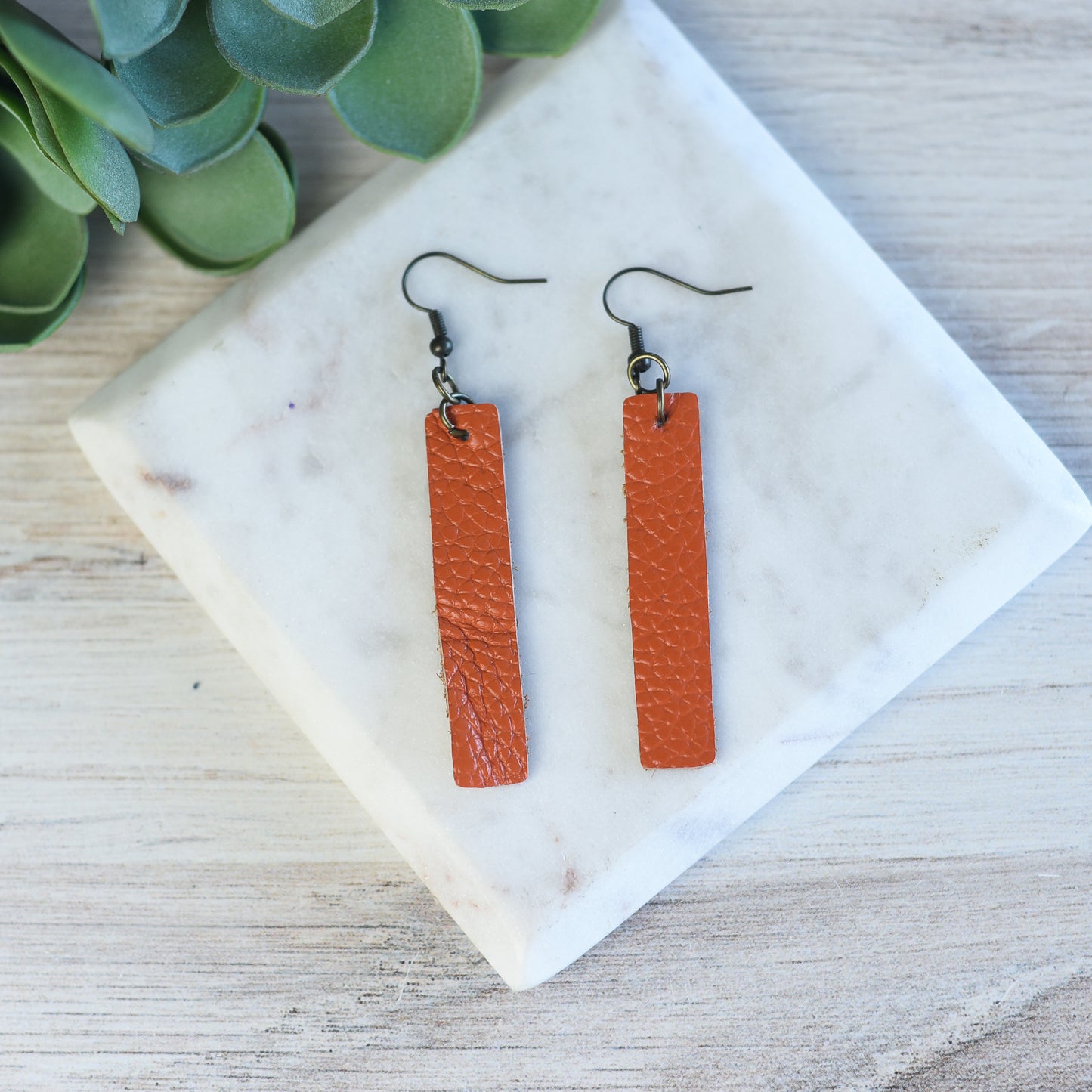 Genuine Leather Drop Dangle Earrings