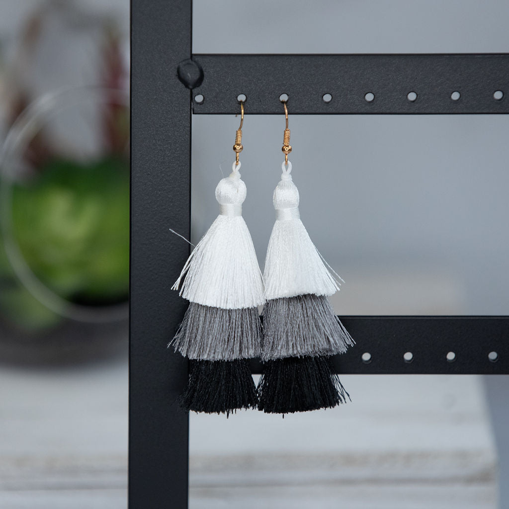 Ombré Silky Tassel Earrings