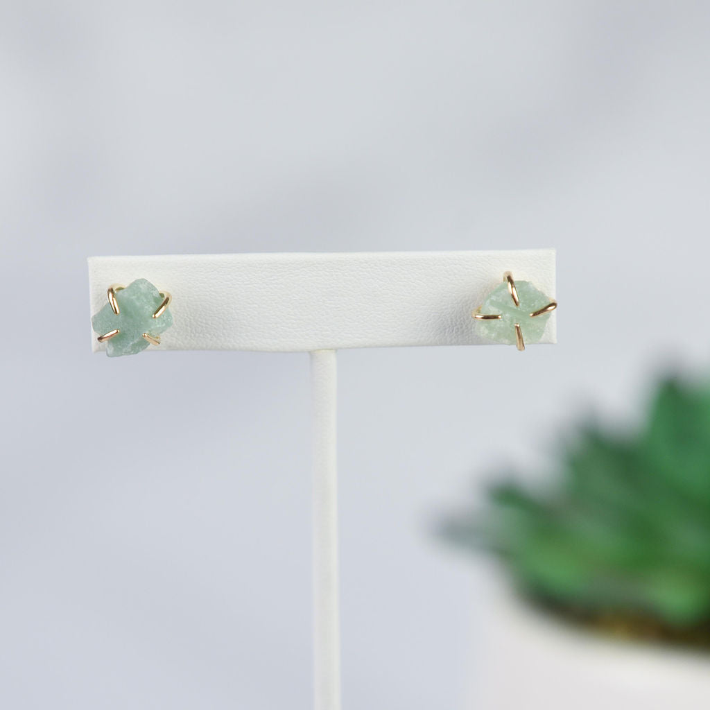 Tory Semi Precious Natural Stone Claw Stud Earrings