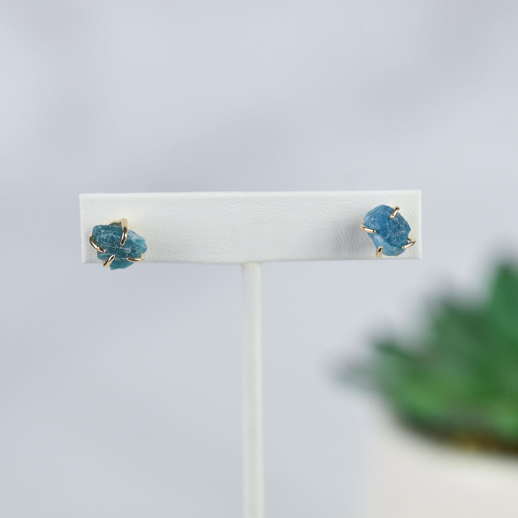 Tory Semi Precious Natural Stone Claw Stud Earrings