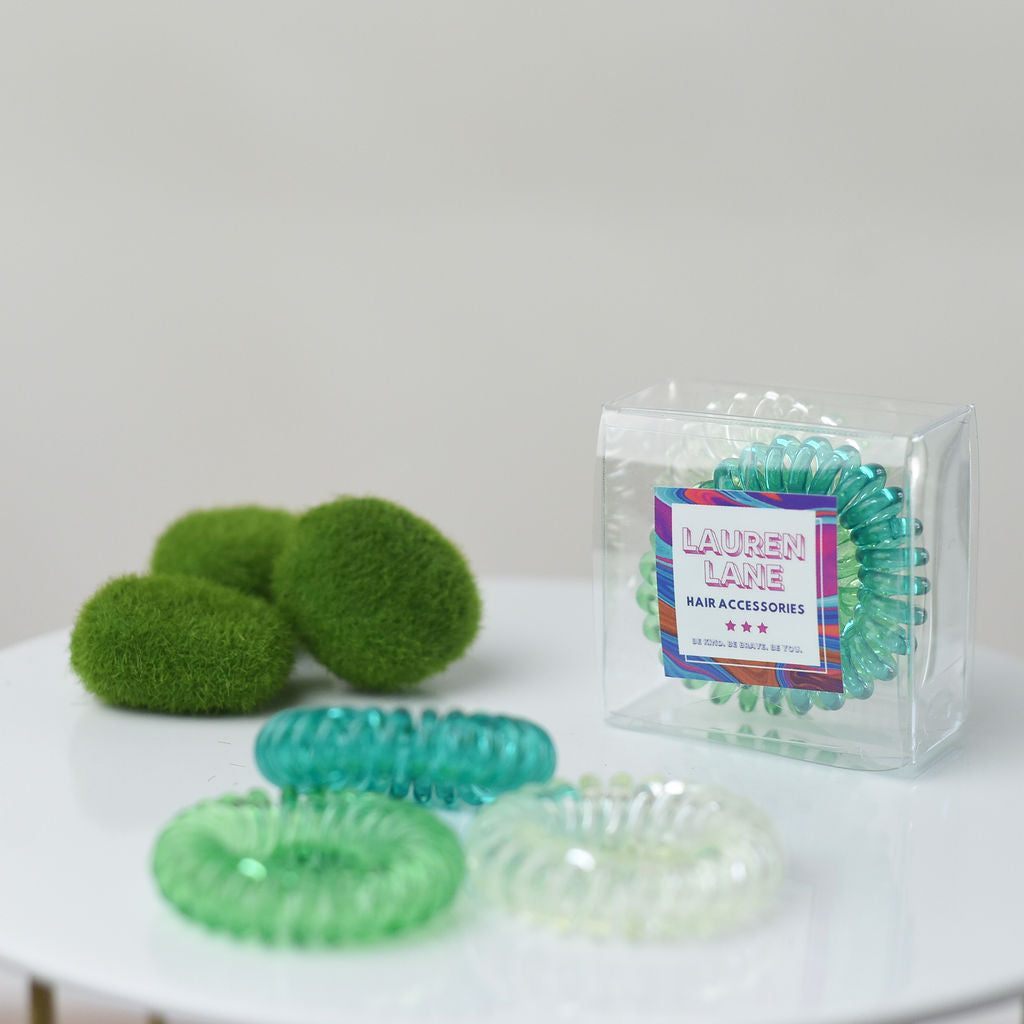 Pretty Pony Hair Coil 3 Piece Set in Clear Box
