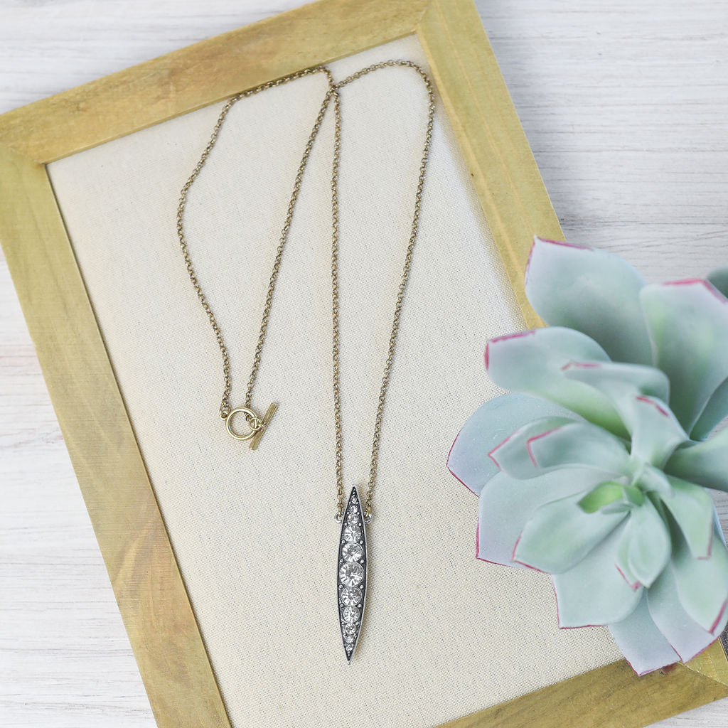 Marlow Rhinestone Pendant Necklace
