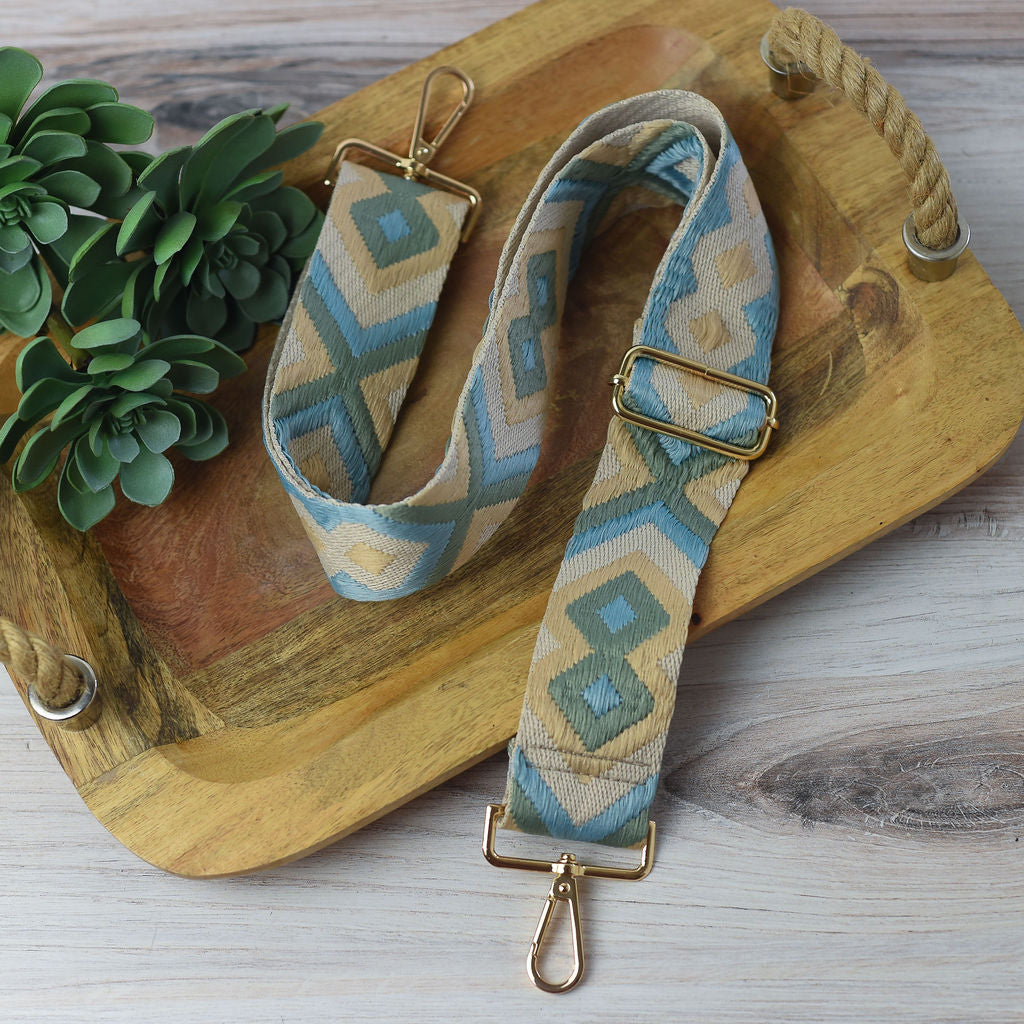 Woven Geometric Guitar Style Bag Straps