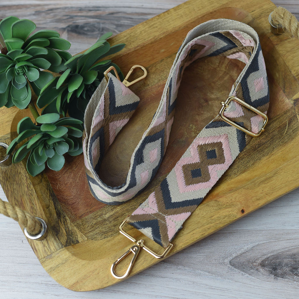 Woven Geometric Guitar Style Bag Straps