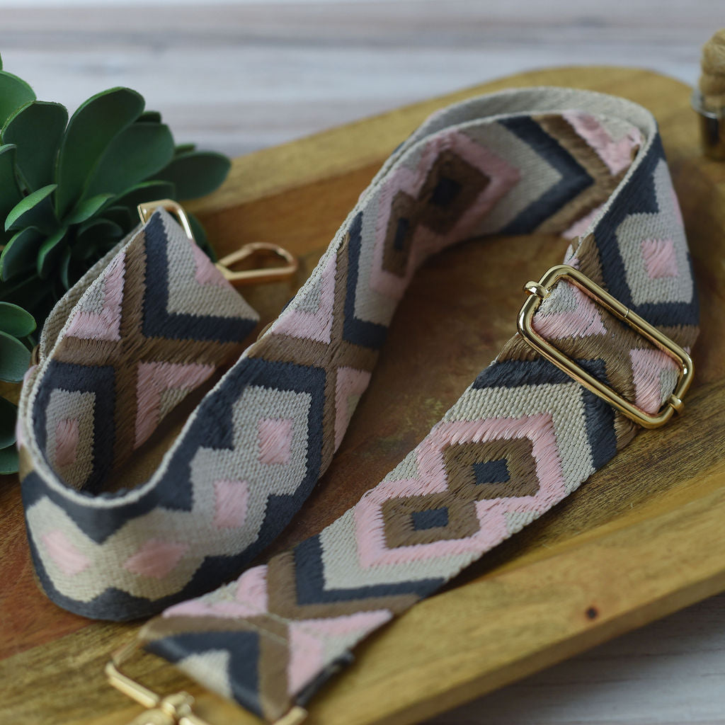 Woven Geometric Guitar Style Bag Straps