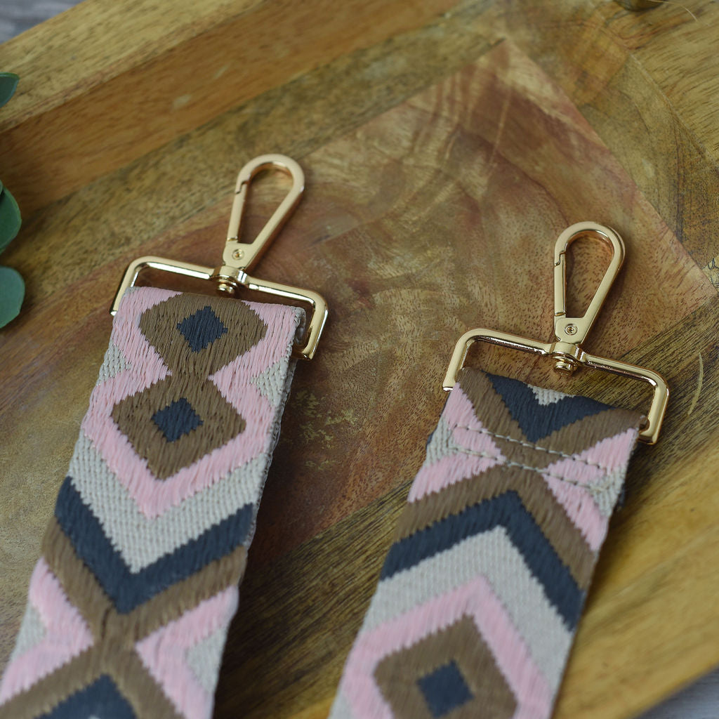 Woven Geometric Guitar Style Bag Straps