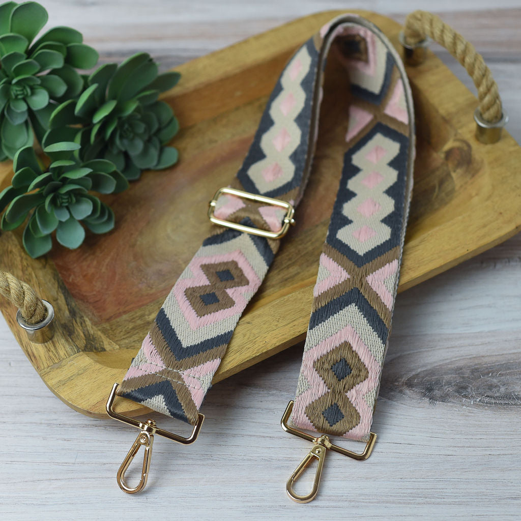 Woven Geometric Guitar Style Bag Straps