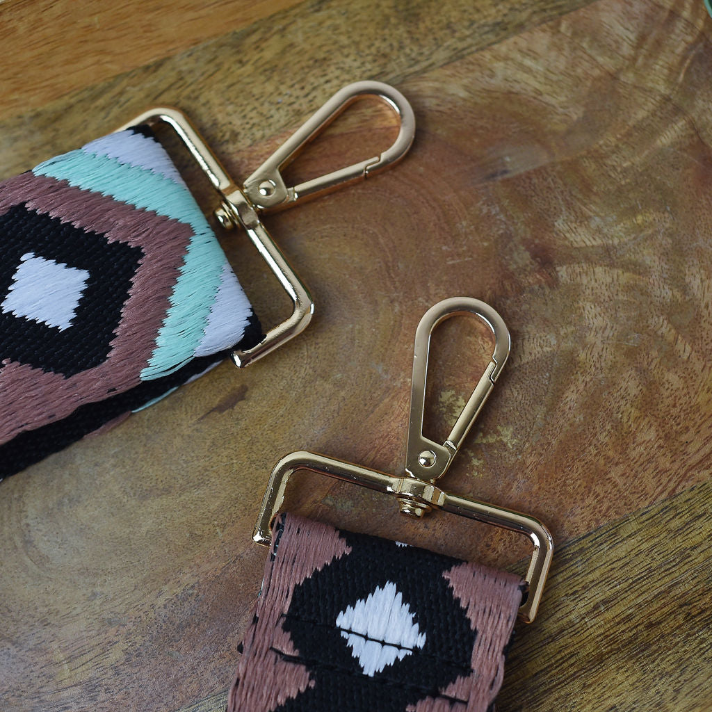 Woven Geometric Guitar Style Bag Straps