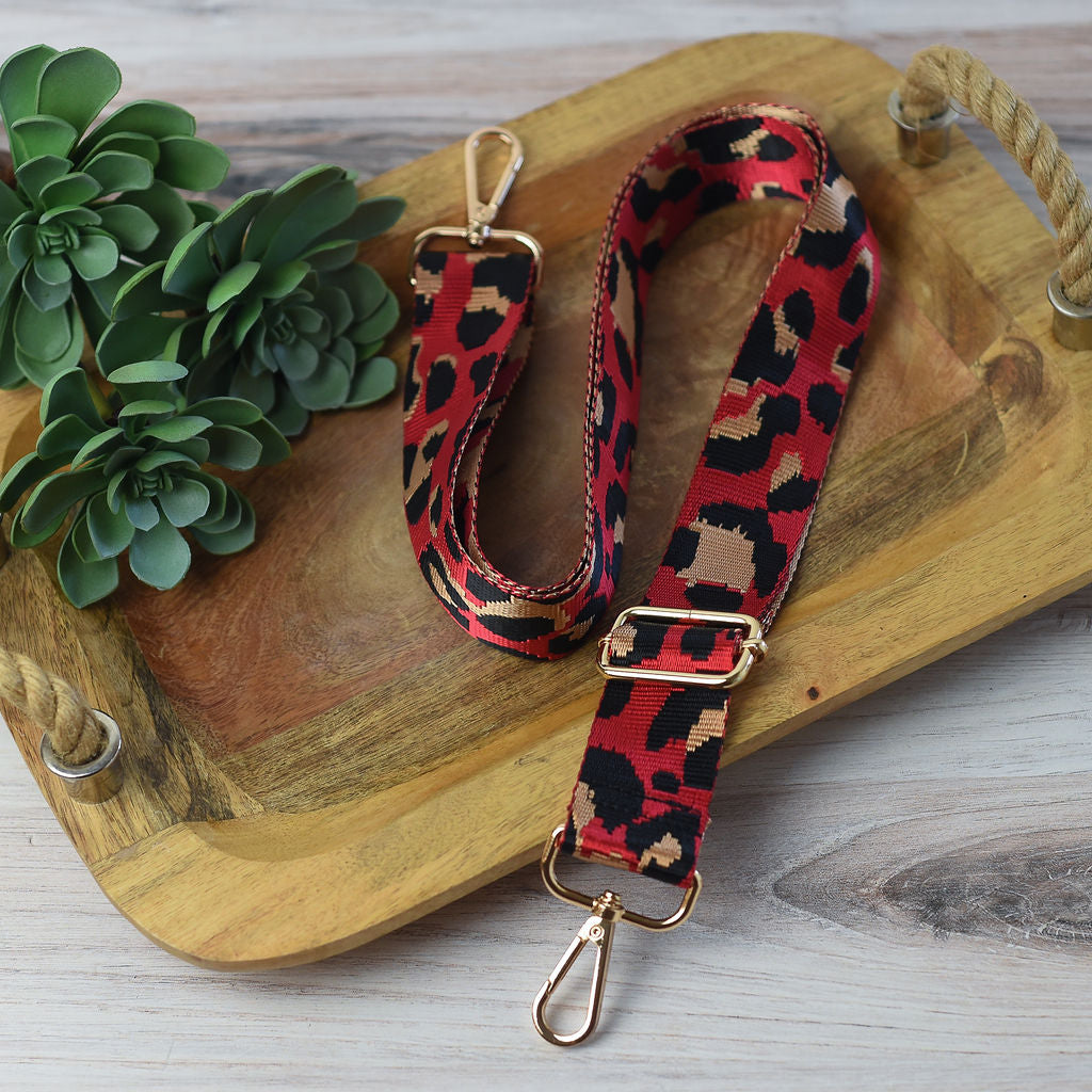 Adjustable Bag Strap 1.5 inch Leopard Pattern