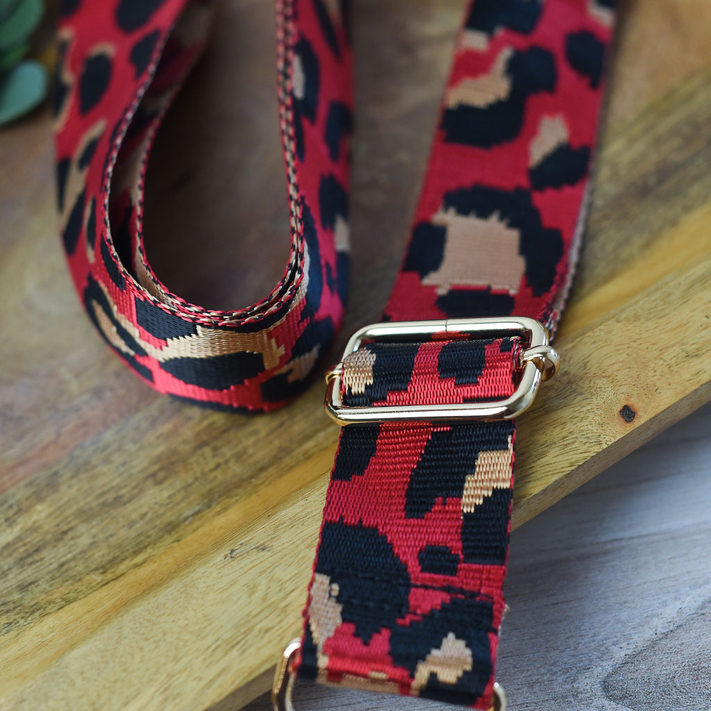 Adjustable Bag Strap 1.5 inch Leopard Pattern