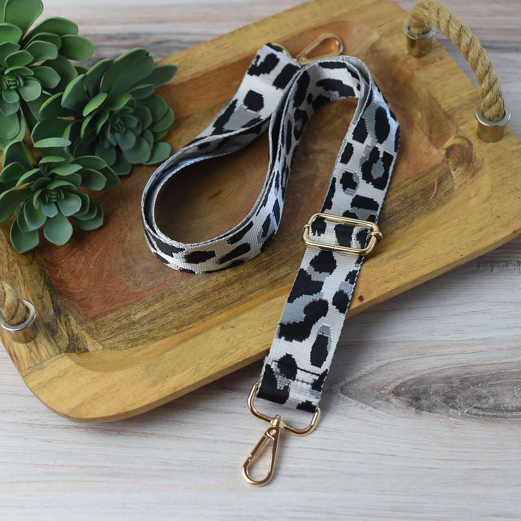 Adjustable Bag Strap 1.5 inch Leopard Pattern