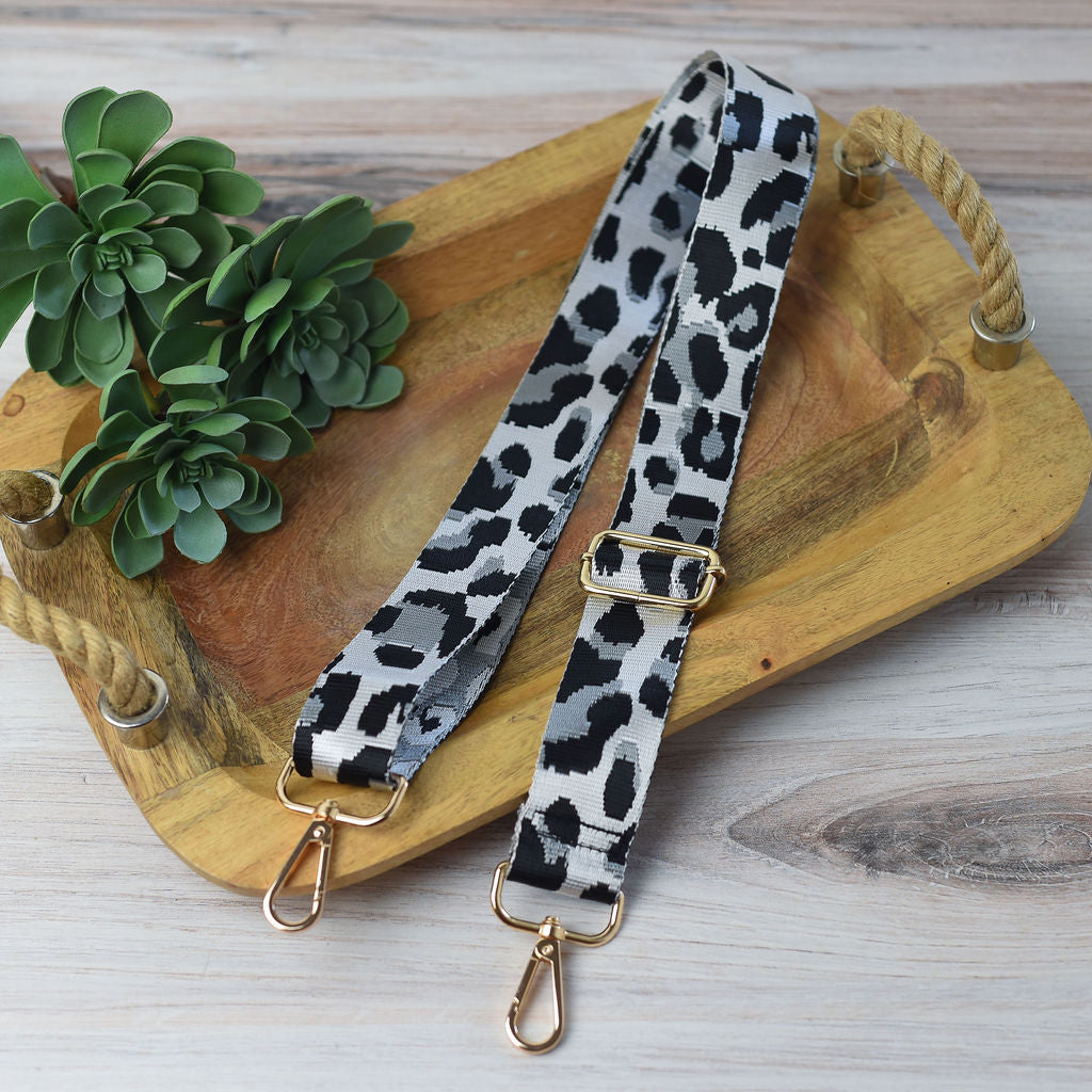 Adjustable Bag Strap 1.5 inch Leopard Pattern