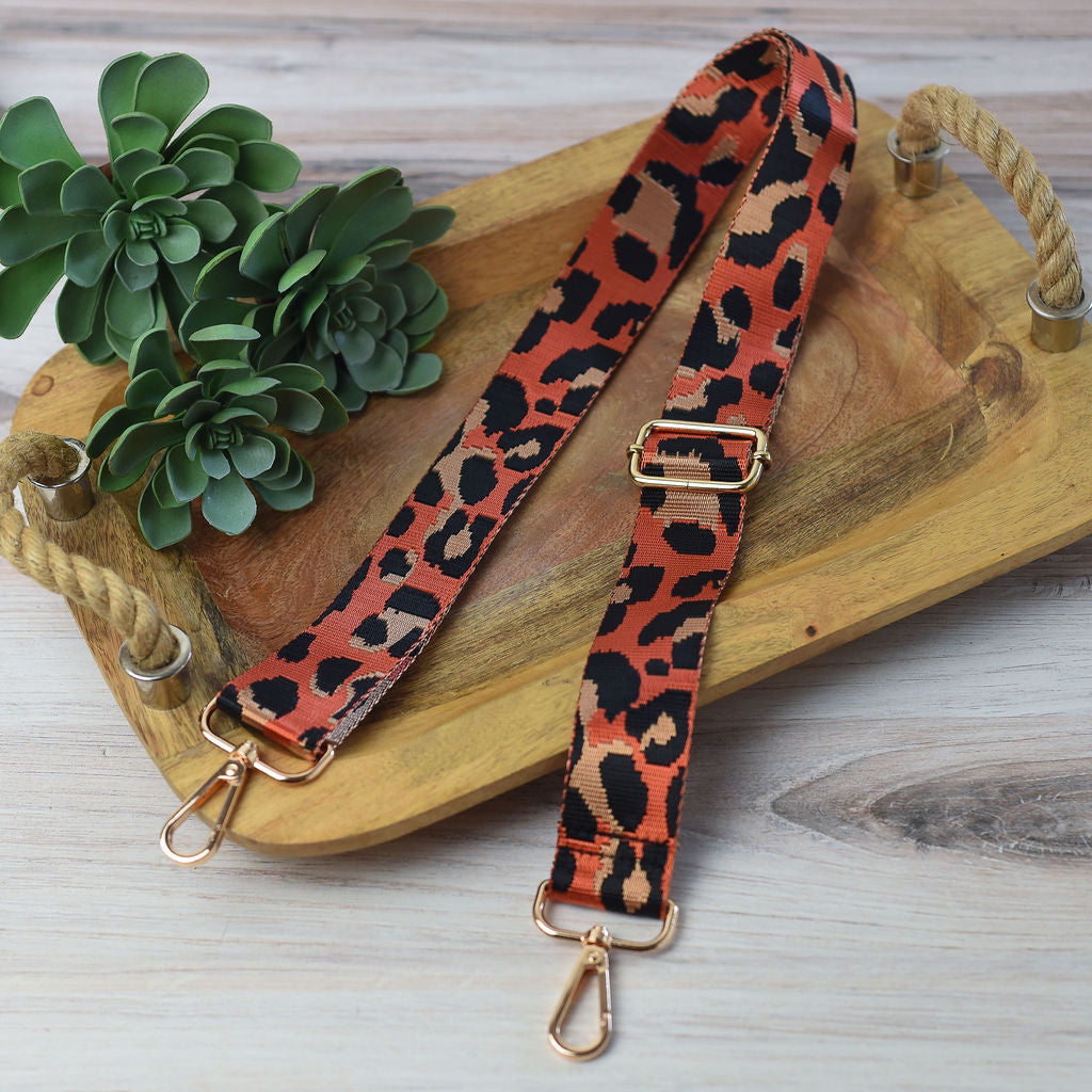 Adjustable Bag Strap 1.5 inch Leopard Pattern