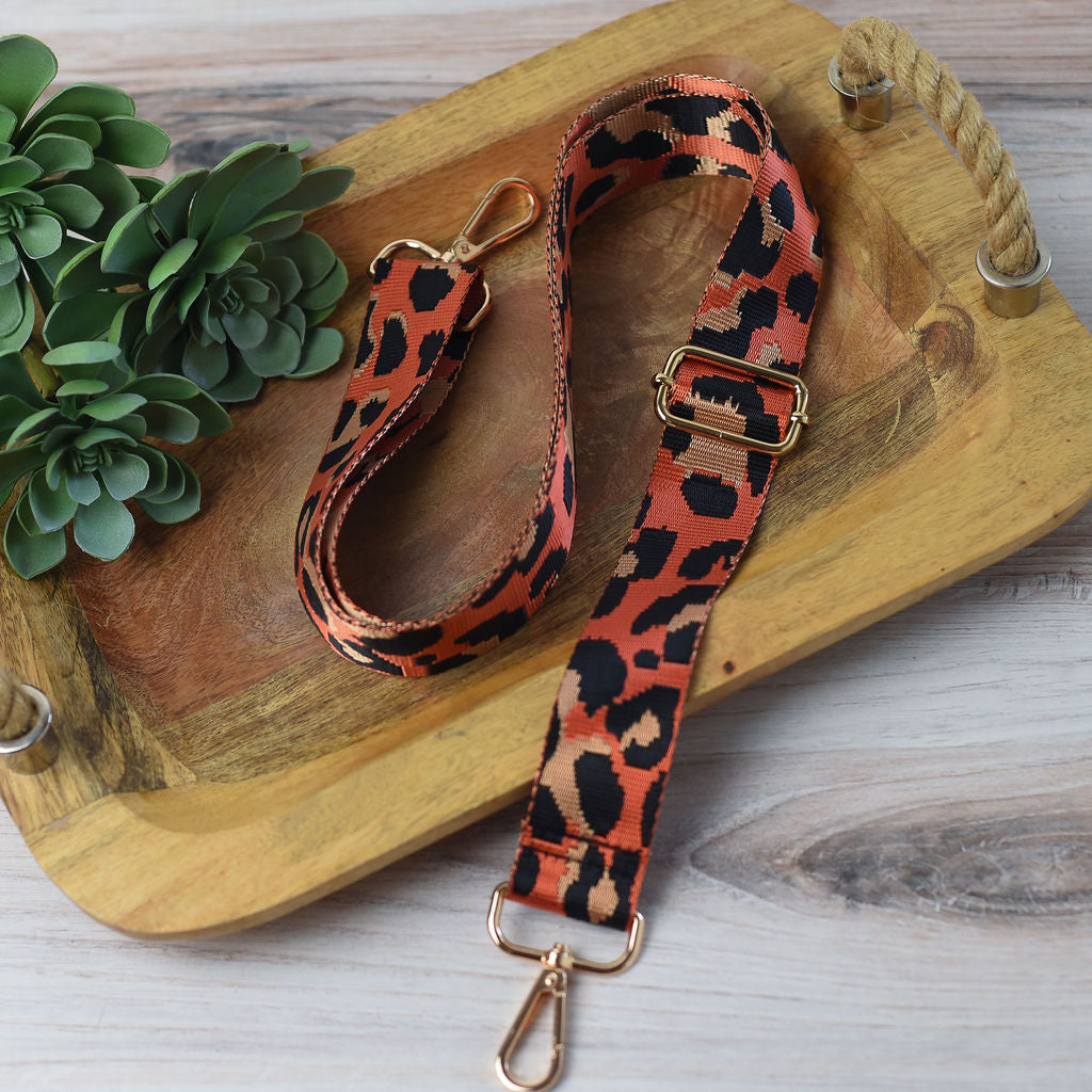 Adjustable Bag Strap 1.5 inch Leopard Pattern