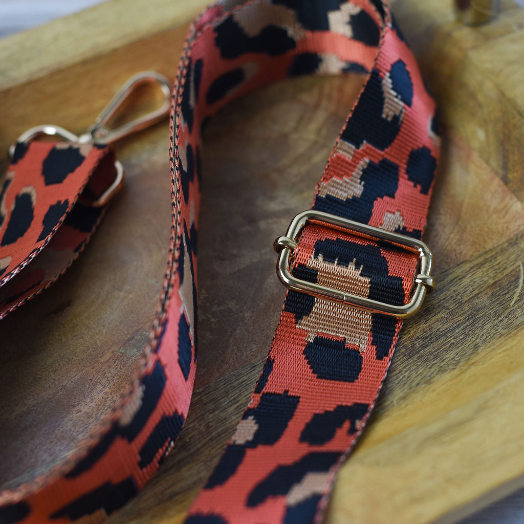 Adjustable Bag Strap 1.5 inch Leopard Pattern