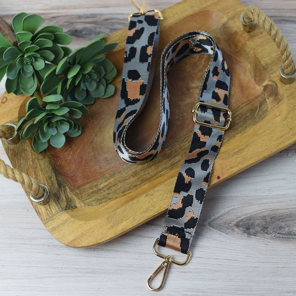 Adjustable Bag Strap 1.5 inch Leopard Pattern