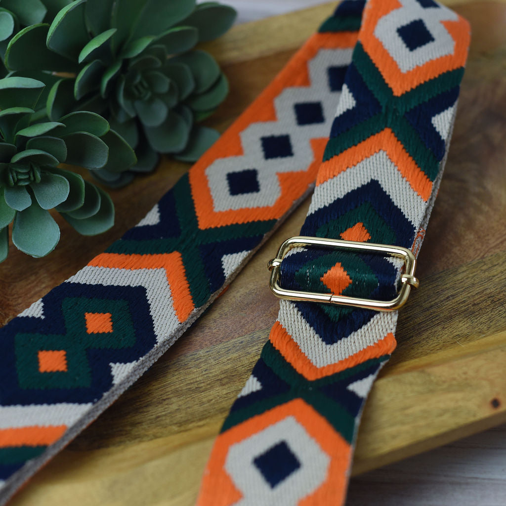 Woven Geometric Guitar Style Bag Straps