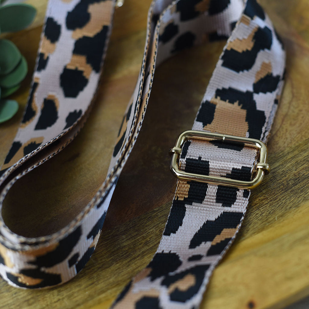 Adjustable Bag Strap 1.5 inch Leopard Pattern