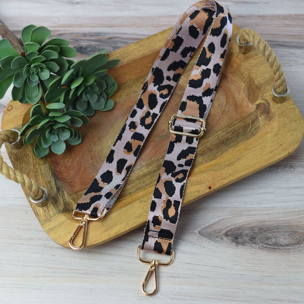 Adjustable Bag Strap 1.5 inch Leopard Pattern