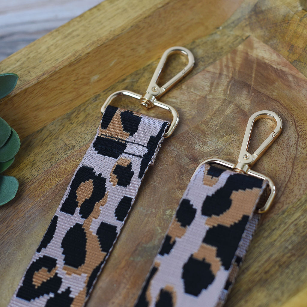 Adjustable Bag Strap 1.5 inch Leopard Pattern