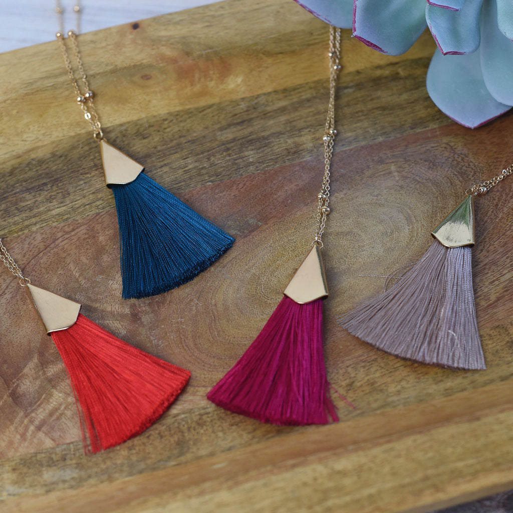 Francesca Silky Tassel Pendant