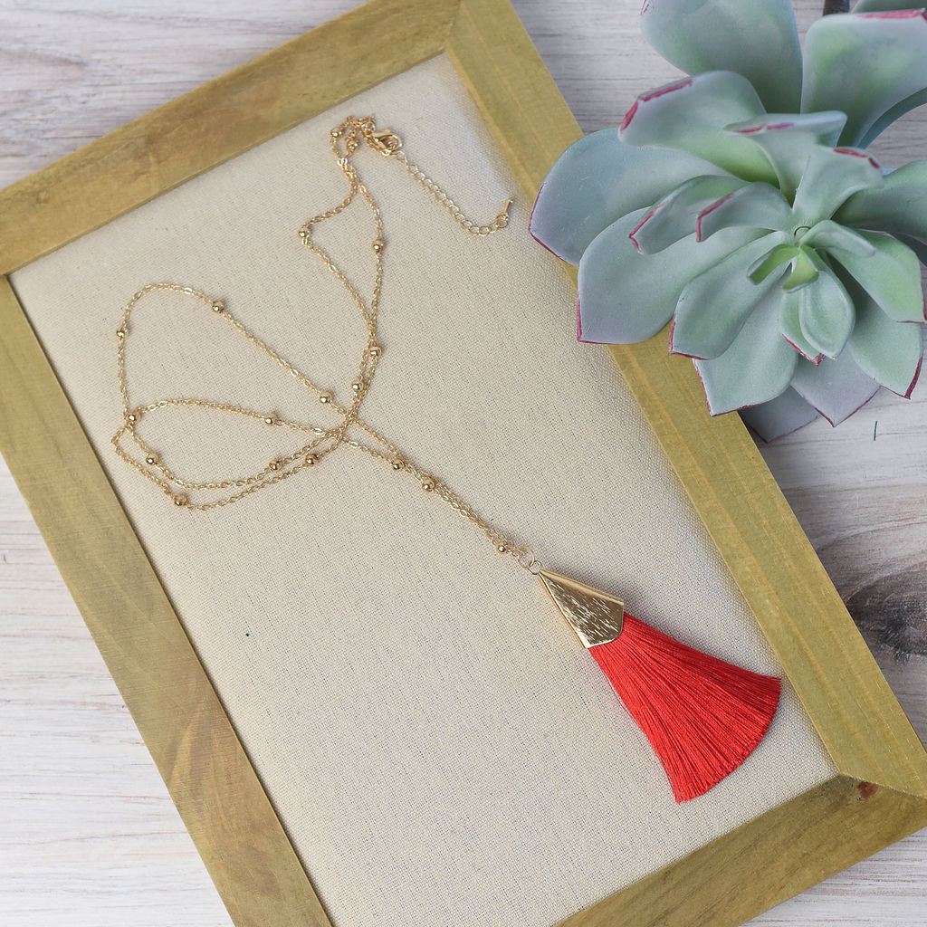 Francesca Silky Tassel Pendant
