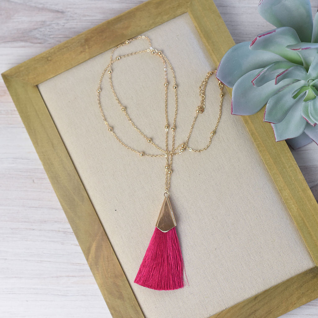 Francesca Silky Tassel Pendant